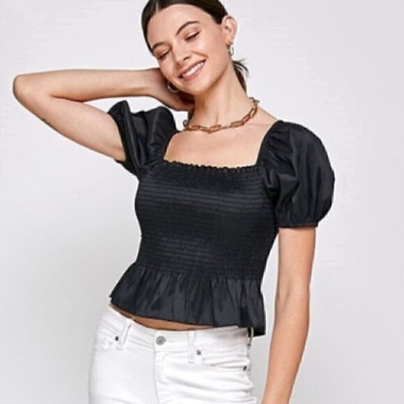 Tops - CHIC PUFFED SLEEVE BLOUSE